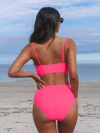 Costume da bagno donna a due pezzi con vita alta e vestibilità classica