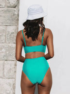 Costume da bagno donna a due pezzi con vita alta e vestibilità classica
