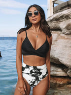 Costume da bagno donna a due pezzi con vita alta e vestibilità classica