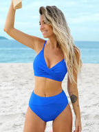 Costume da bagno donna a due pezzi con vita alta e vestibilità classica