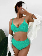 Costume da bagno donna a due pezzi con vita alta e vestibilità classica