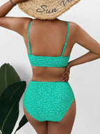 Costume da bagno donna a due pezzi con vita alta e vestibilità classica