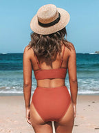 Costume da bagno donna a due pezzi con vita alta e vestibilità classica