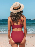 Costume da bagno donna a due pezzi con vita alta e vestibilità classica