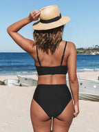 Costume da bagno donna a due pezzi con vita alta e vestibilità classica
