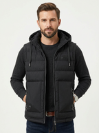 Varex | Gilet Piumino Con Cappuccio Uomo Zip Front Senza Maniche