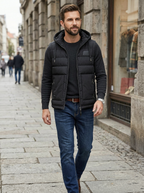 Varex | Gilet Piumino Con Cappuccio Uomo Zip Front Senza Maniche