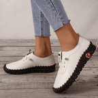 Velia | Scarpe In Pelle Vegana Con Suola Profilata Bianco