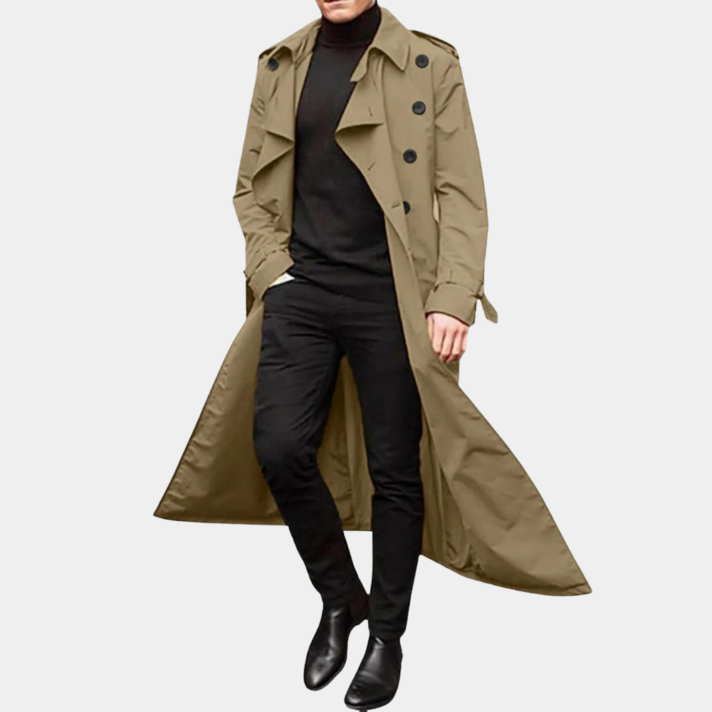 Trench Impermeabile Design Moderno Per Uomo | Veloria Khaki