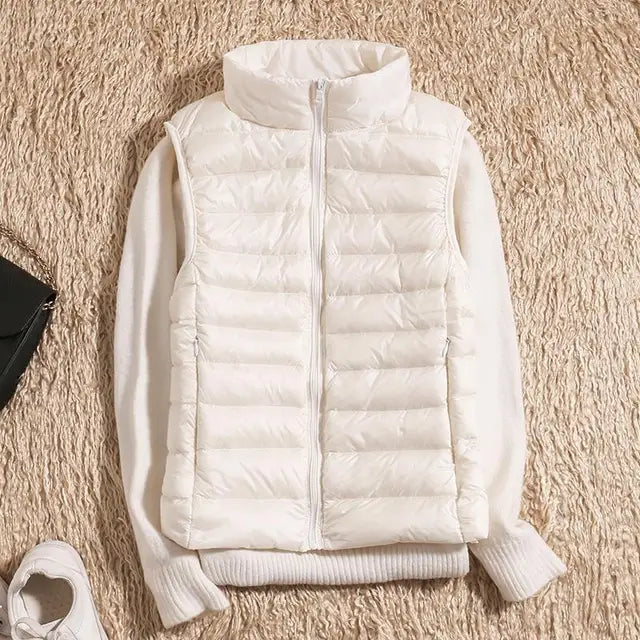 Virel | Gilet Puffer Donna Trapuntato Con Zip Collo Alto 10