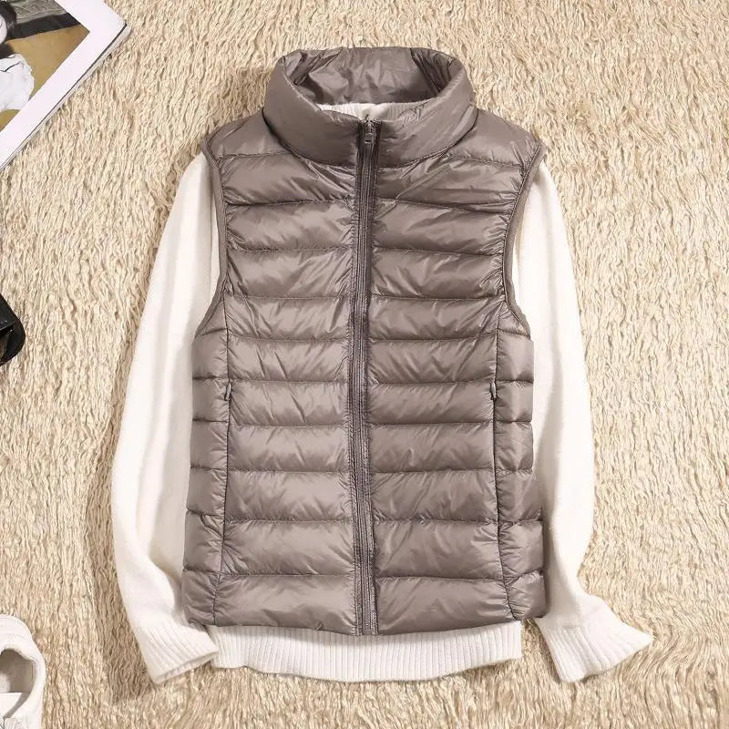 Virel | Gilet Puffer Donna Trapuntato Con Zip Collo Alto 13