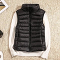Virel | Gilet Puffer Donna Trapuntato Con Zip Collo Alto Nero