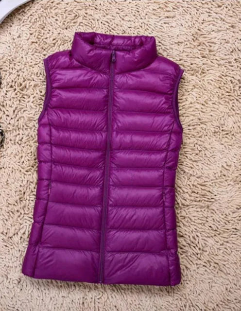 Virel | Gilet Puffer Donna Trapuntato Con Zip Collo Alto 8