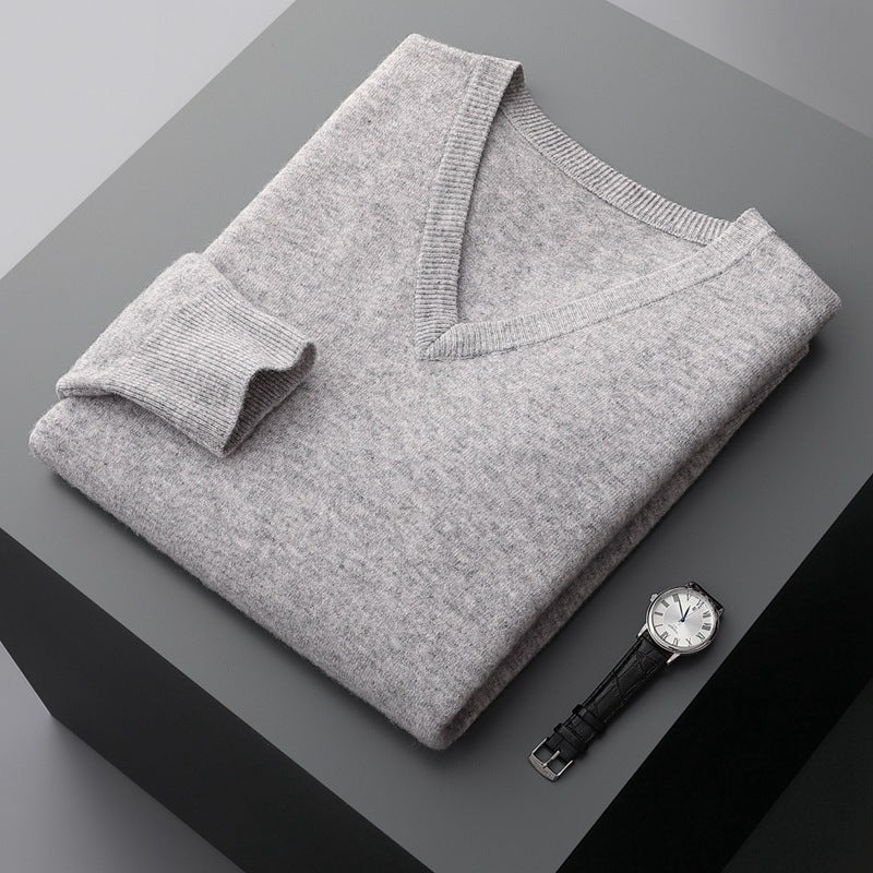 Walta | Maglione Semplice in Cashmere Grigio