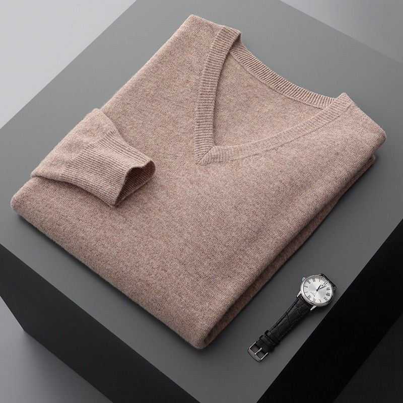 Walta | Maglione Semplice in Cashmere Khaki