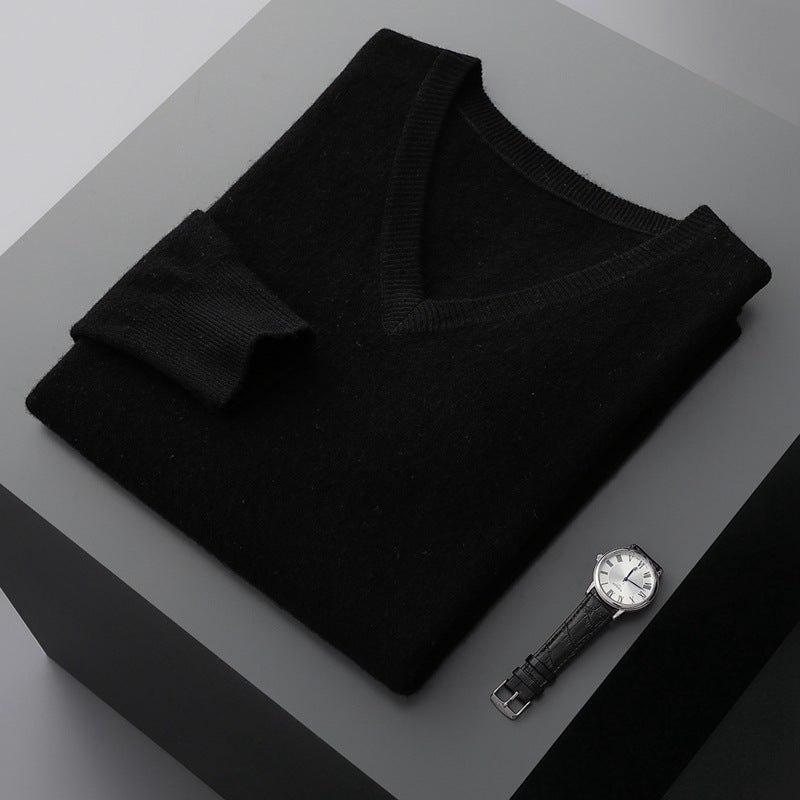 Walta | Maglione Semplice in Cashmere Nero