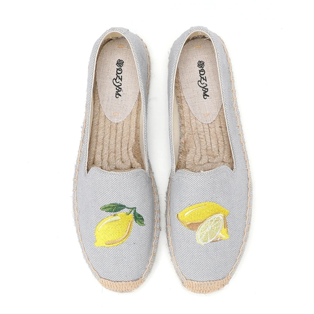 Zariva | Scarpe Piatte Casual Limoni Grigi