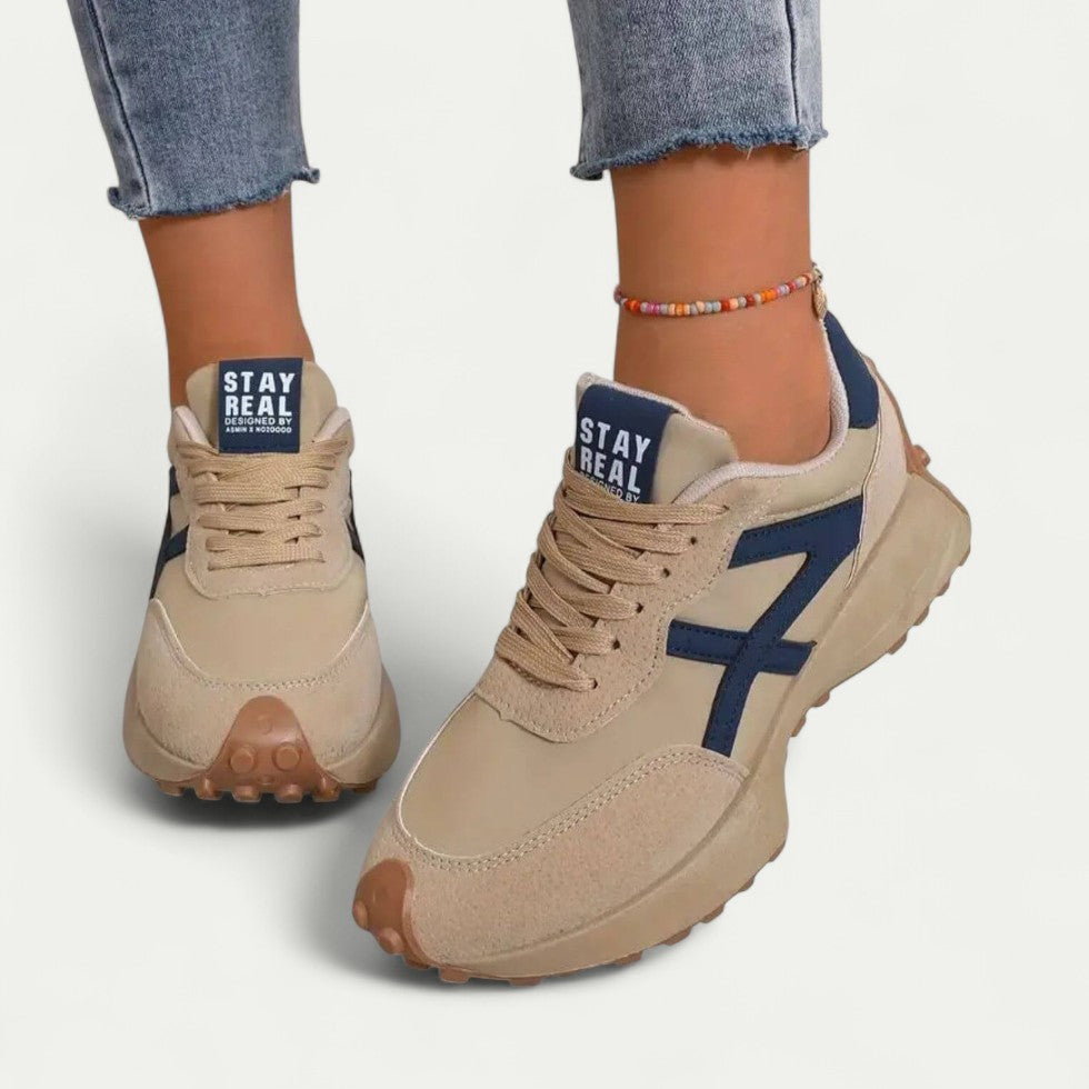 Sneakers Comfort Versatili Traspiranti Per Donna | Zelano Beige