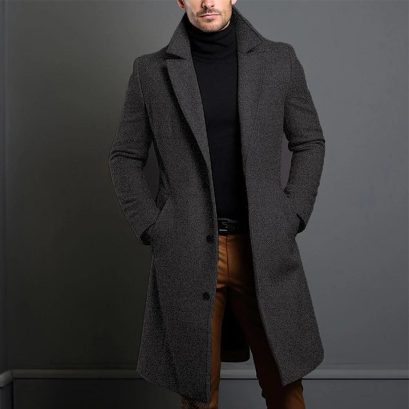 Cappotto Invernale In Lana Elegante Per Uomo | Zelara Grigio