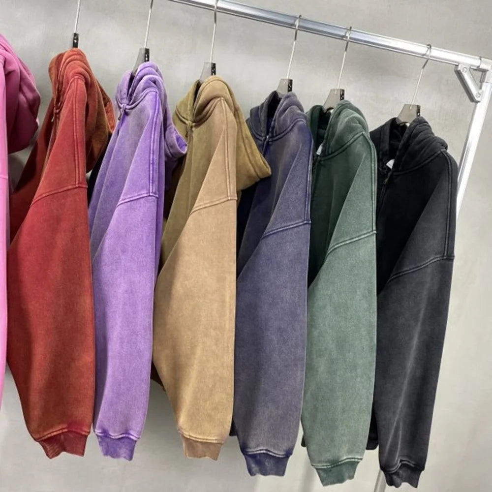 Felpa Con Cappuccio Batik-Wash per Uomo | Zelara