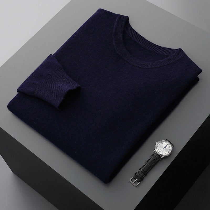 Zelara | Pullover In Maglia Ampia Scollo Tondo Blu scuro