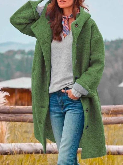 Cappotto Invernale Pesante Lungo Per Donna | Zelvane Verde