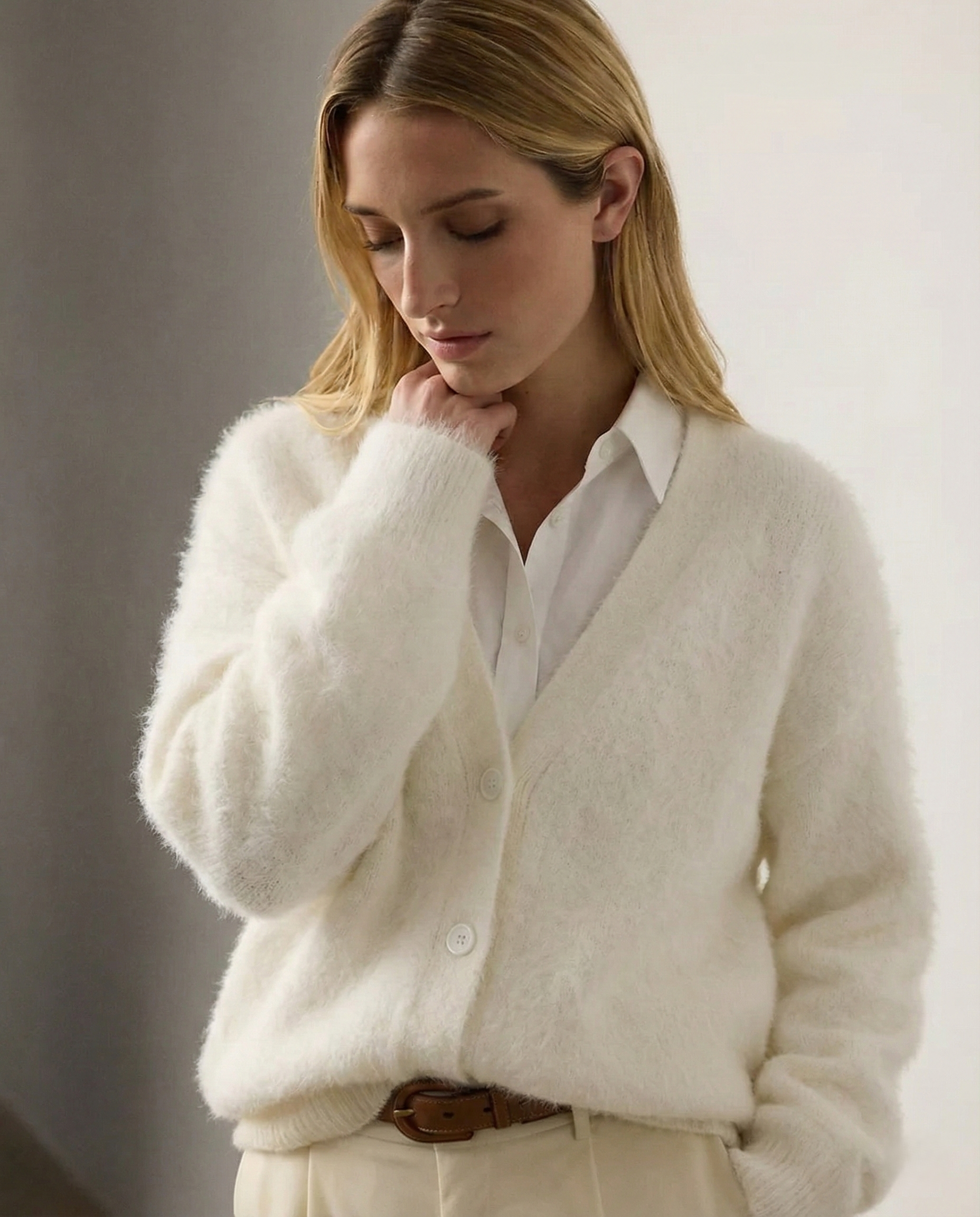 Zelvani | Cardigan Morbido In Finto Cashmere