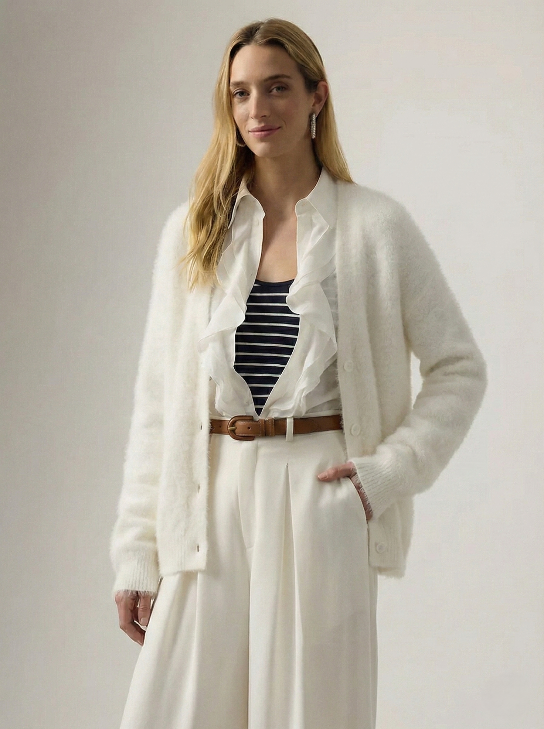 Zelvani | Cardigan Morbido In Finto Cashmere