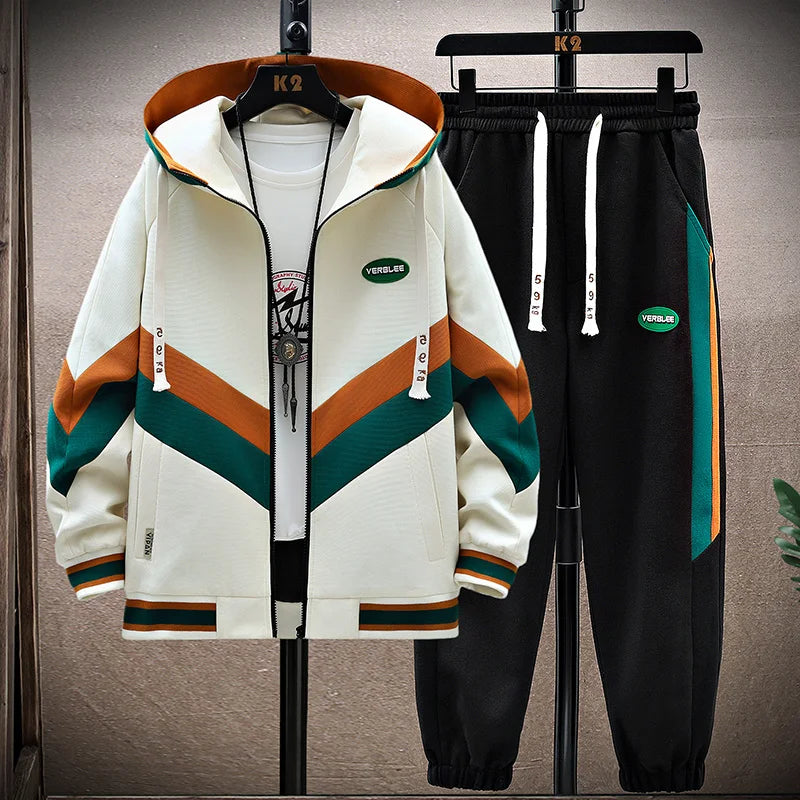 Tuta Patchwork Con Cappuccio per Uomo | Zylera Beige