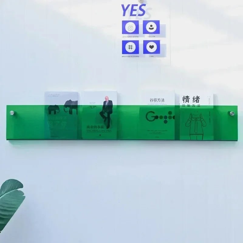 Acrylic Floating Shelf with Front Barrier for Books and Magazines Wall Mounted - Image 18
