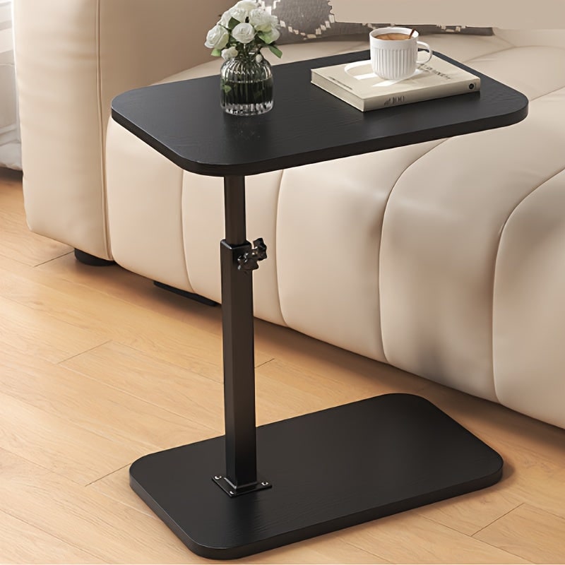 Adjustable Side Table with Height Adjustment and Metal Base for Bedroom Living Room - Image 8