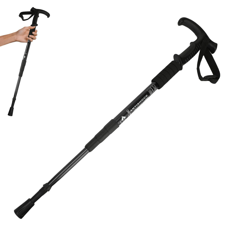 Adjustable Telescopic Hiking Trekking Pole with Collapsible Design and Foam Grip - Image 1