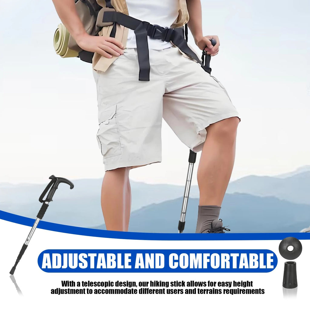 Adjustable Telescopic Hiking Trekking Pole with Collapsible Design and Foam Grip - Image 5