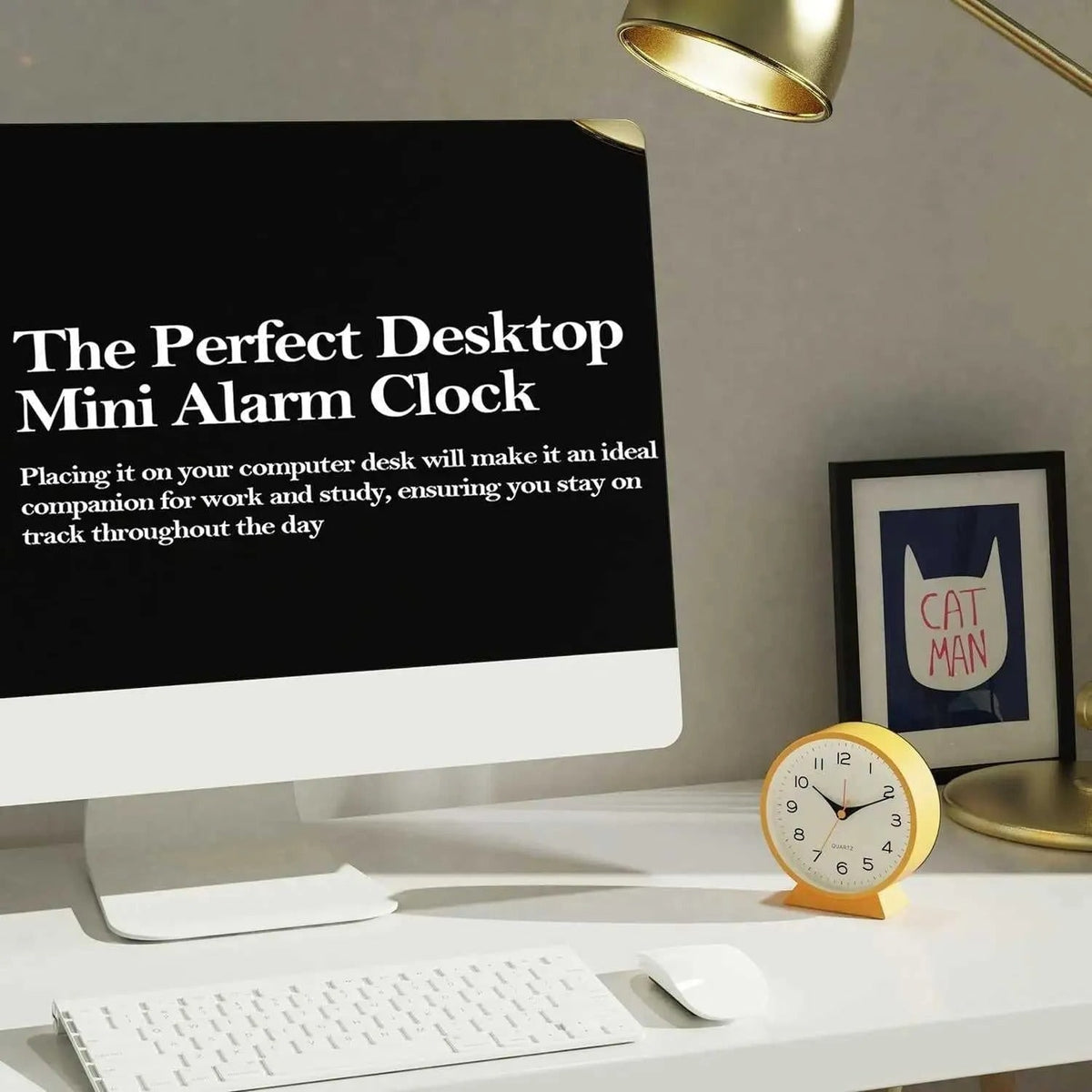 Analog Alarm Clock with Non-Ticking Quartz Movement Backlight and Battery Operation - Image 3
