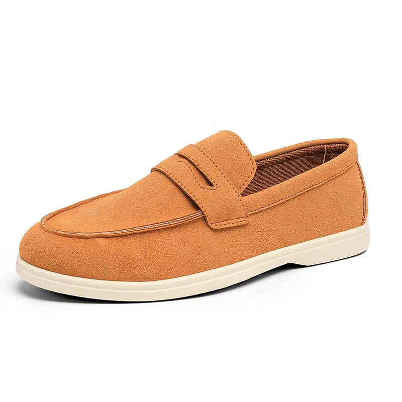 Andrea | Mocassini Uomo Camoscio Classici Cammello