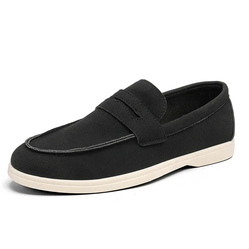 Andrea | Mocassini Uomo Camoscio Classici Nero