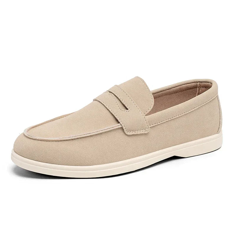 Andrea | Mocassini Uomo Camoscio Classici Beige