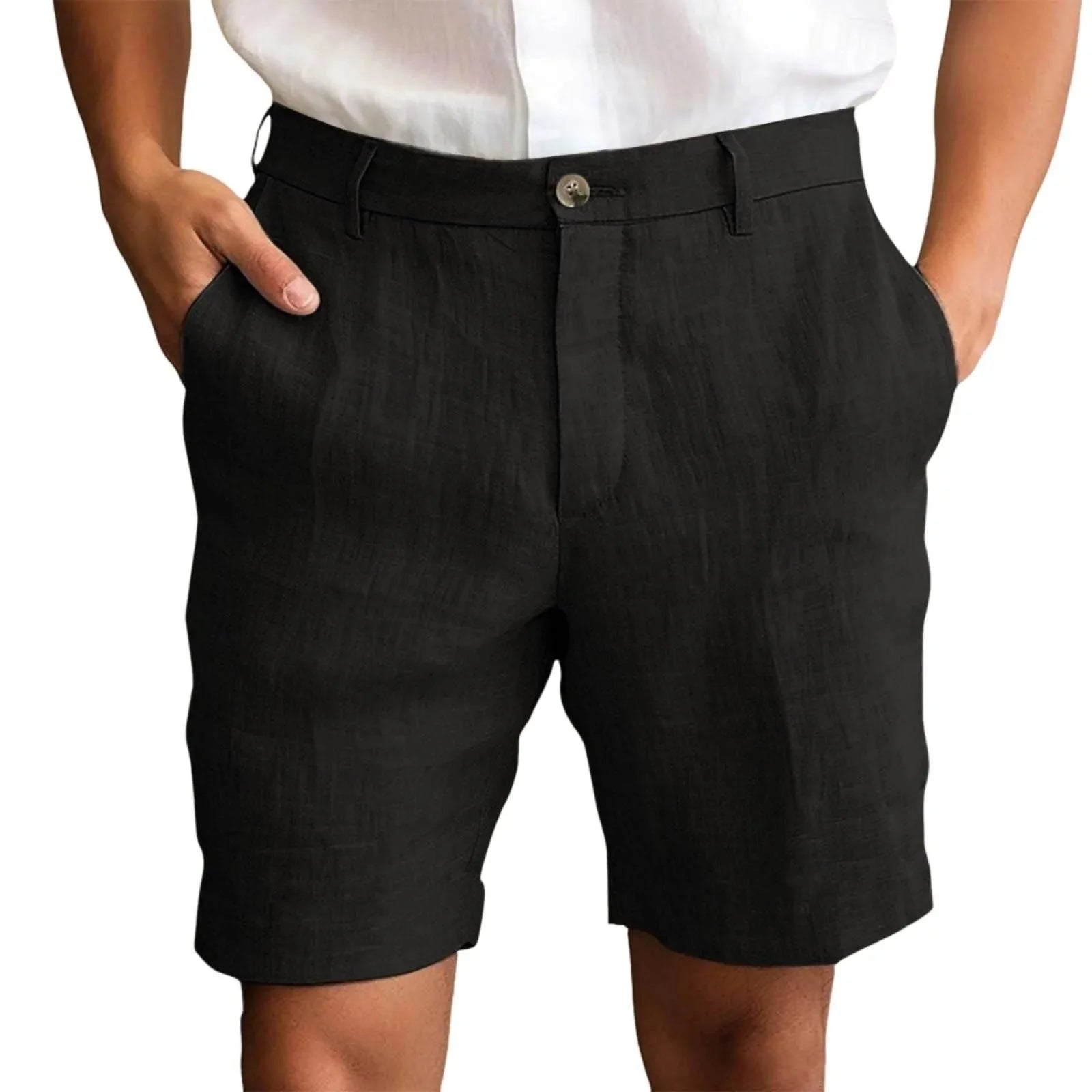 Anna | Bermuda Uomo Taglio Sartoriale Nero