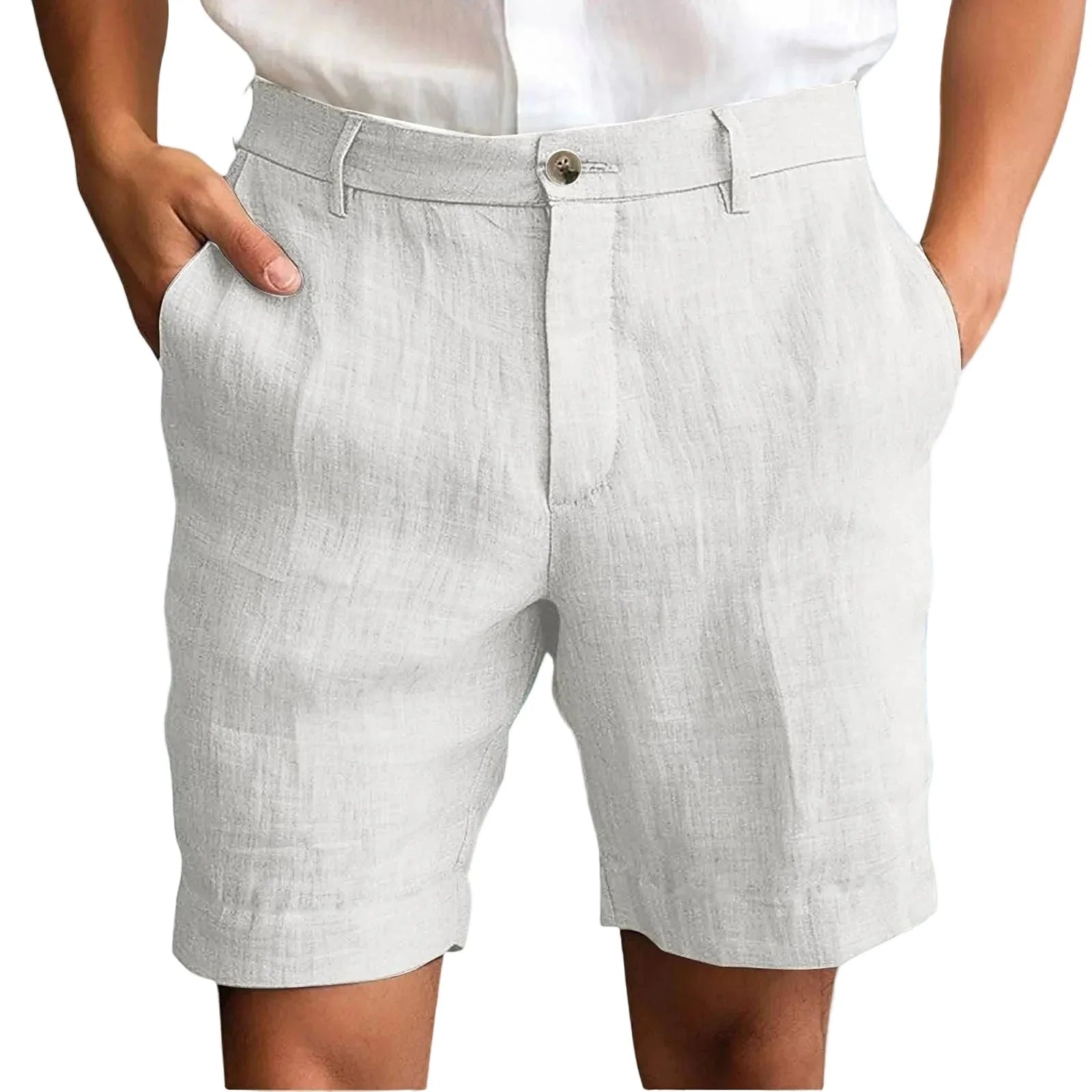 Anna | Bermuda Uomo Taglio Sartoriale Bianco