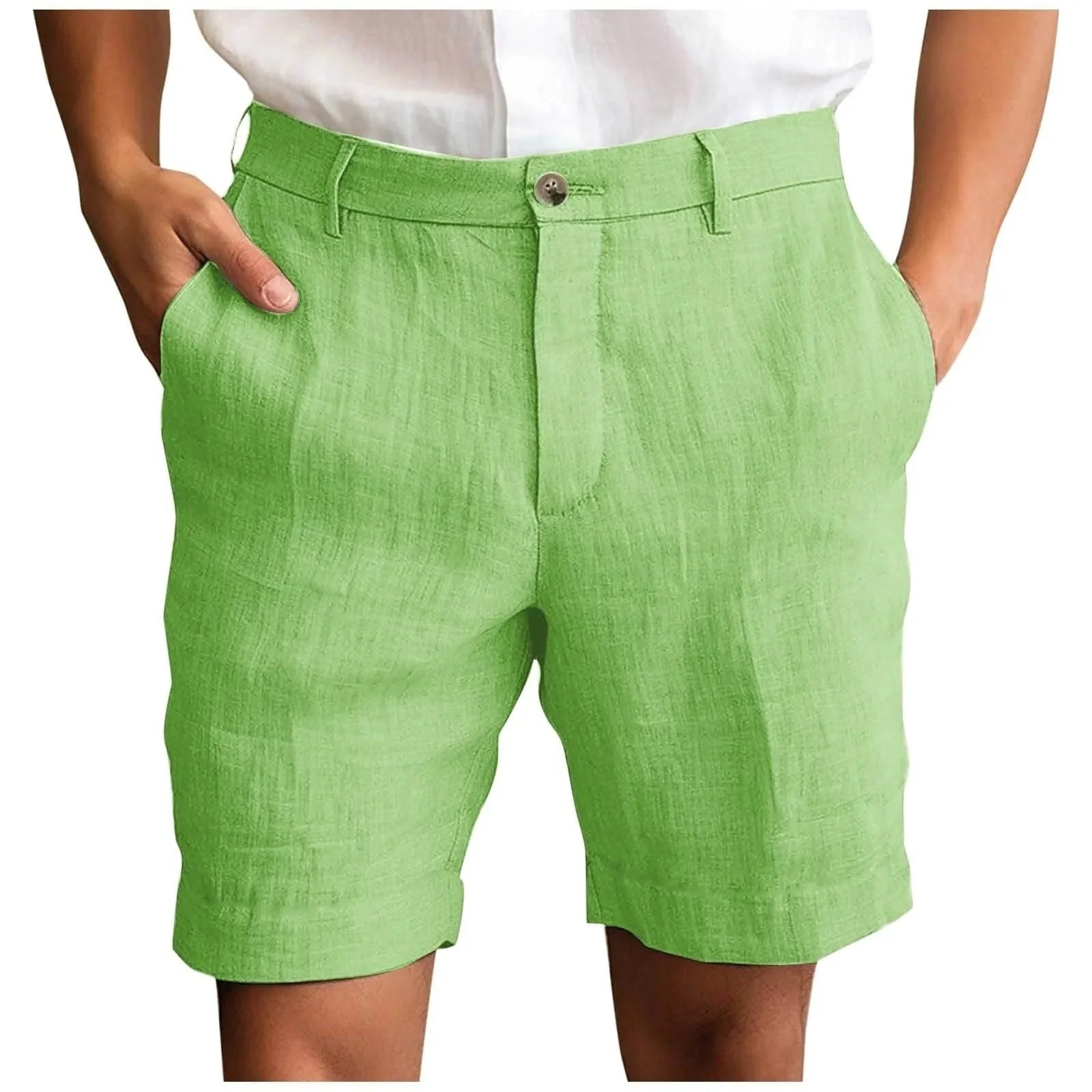 Anna | Bermuda Uomo Taglio Sartoriale Verde Chiaro