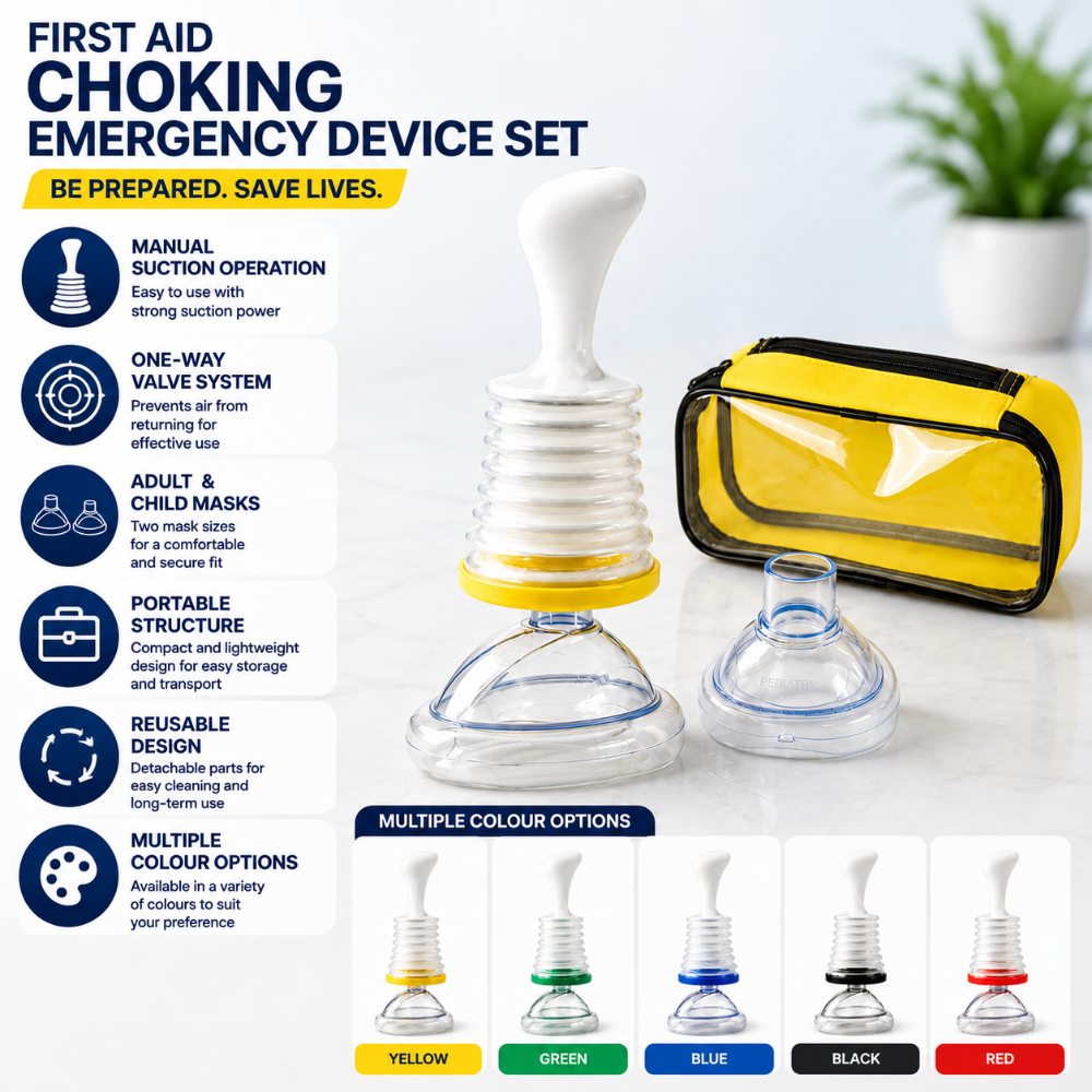 Anti Choking Device with Manual Suction Airway Clearance and Dual Masks - Image 2