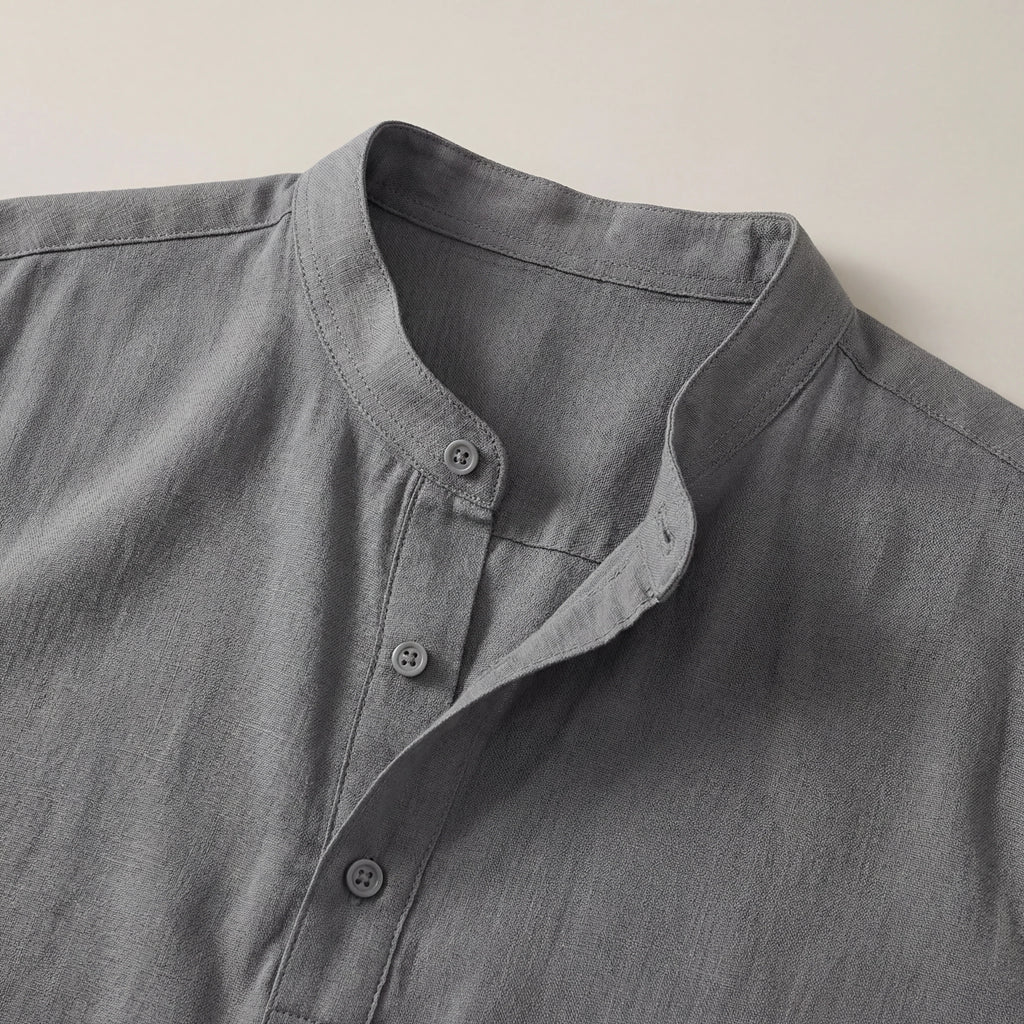 Antonio | Camicia Uomo Lino Collo Coreano