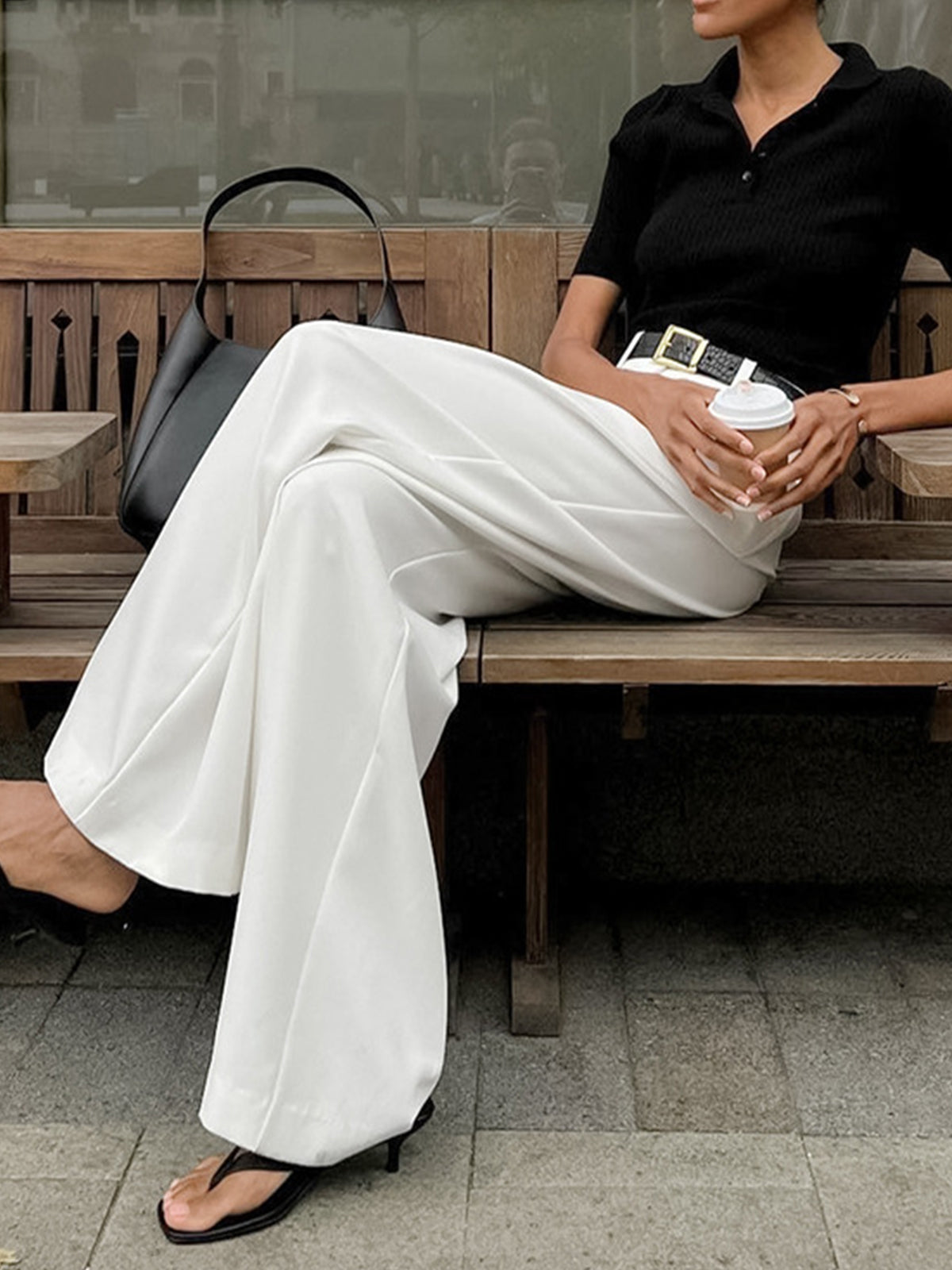 Aurora | Pantaloni Donna Palazzo Vita Alta