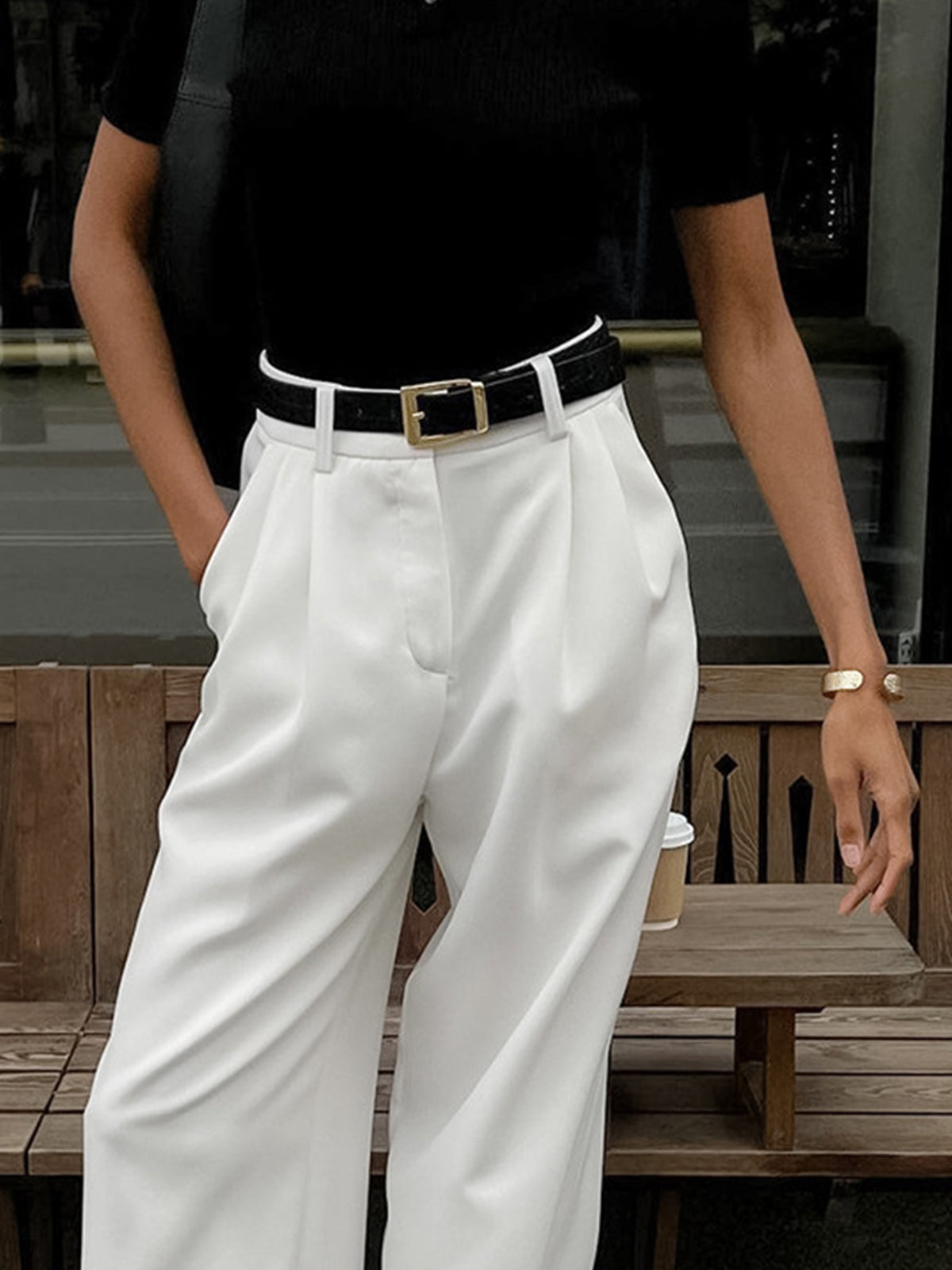Aurora | Pantaloni Donna Palazzo Vita Alta