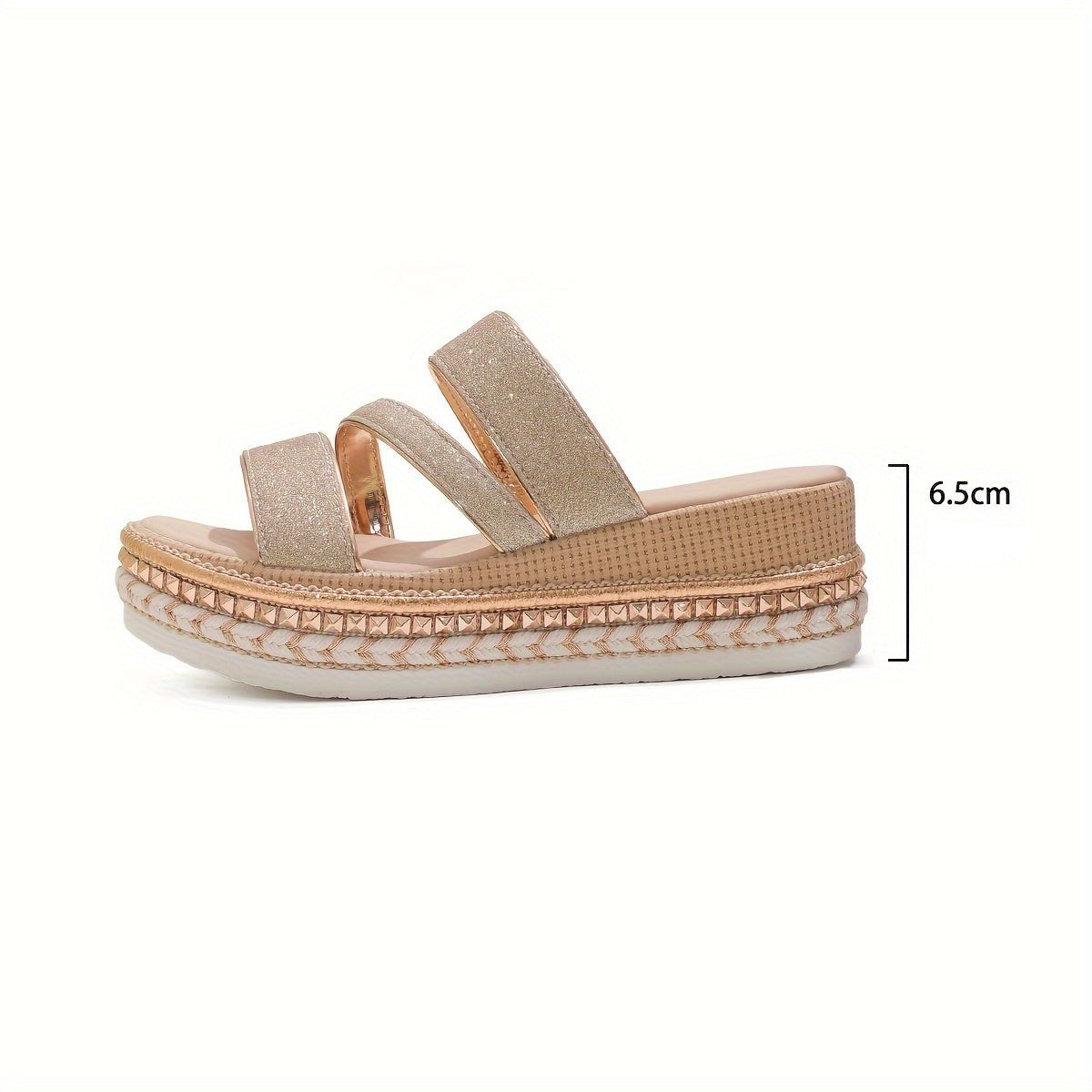 Aurora | Sandali Donna Comodi Plateau Glitter