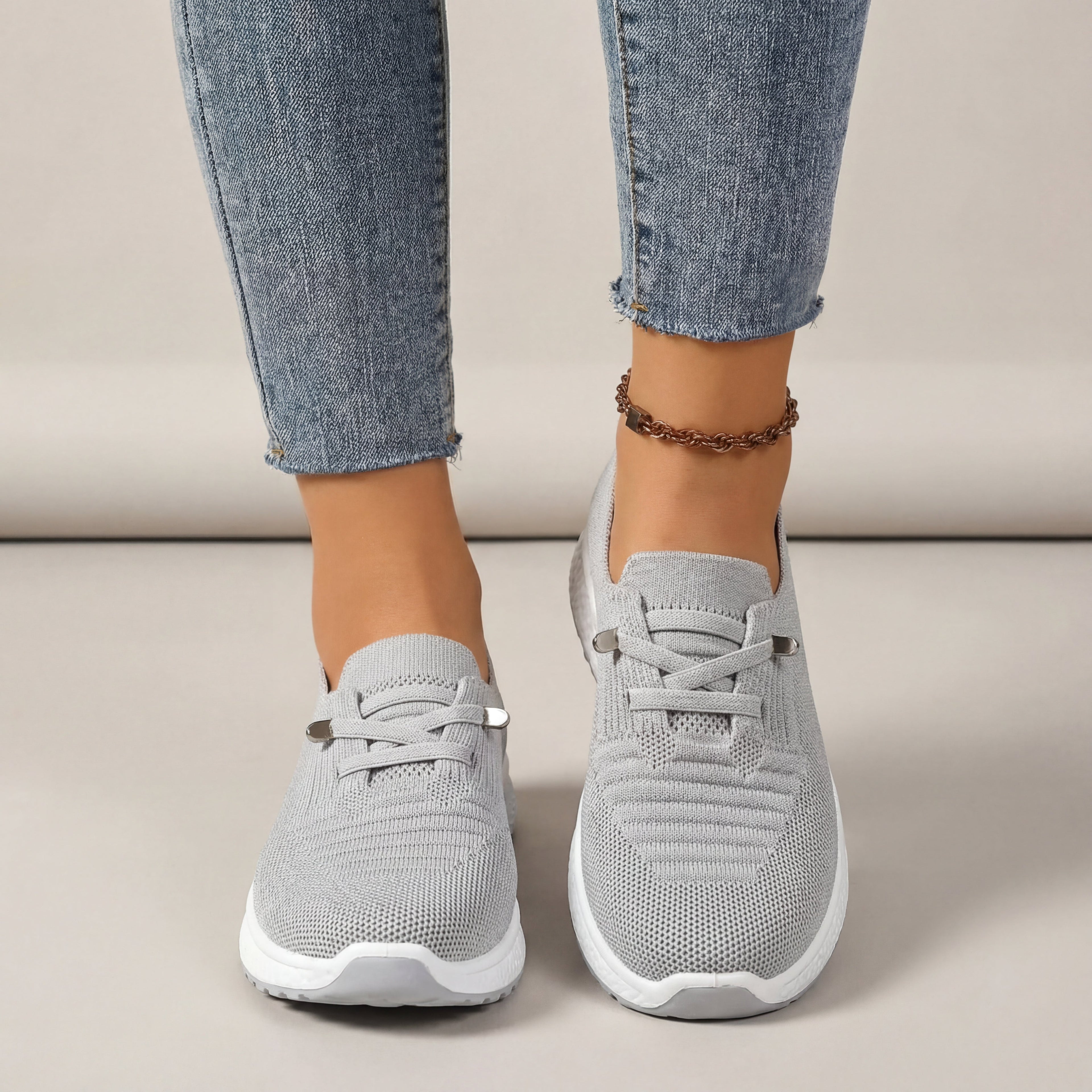 Aurora | Sneakers Donna Ortopedico Traspiranti Grigio