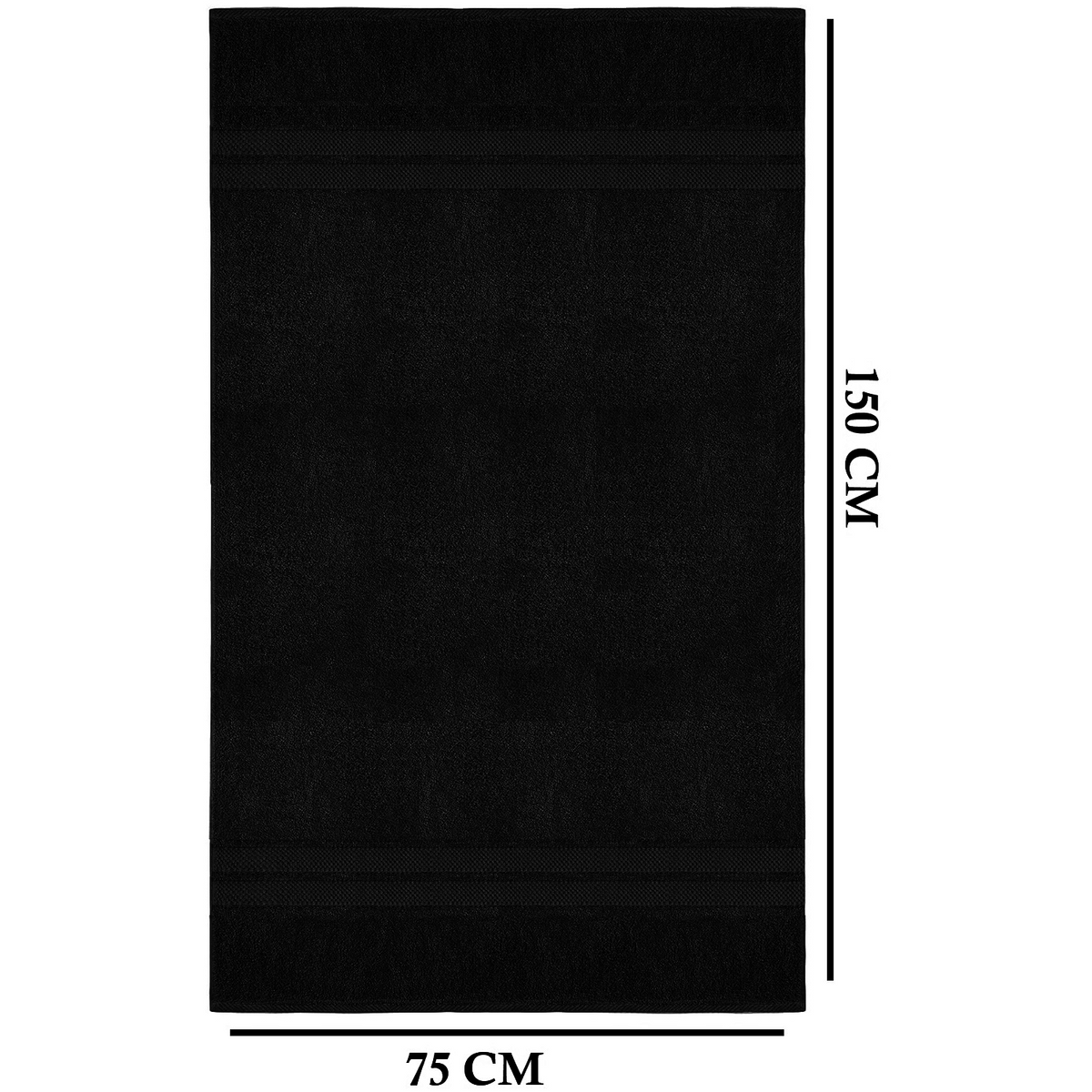Bath Towel Set with Cotton Terry Cloth and Woven Dobby Border 4 Pack - Image 11