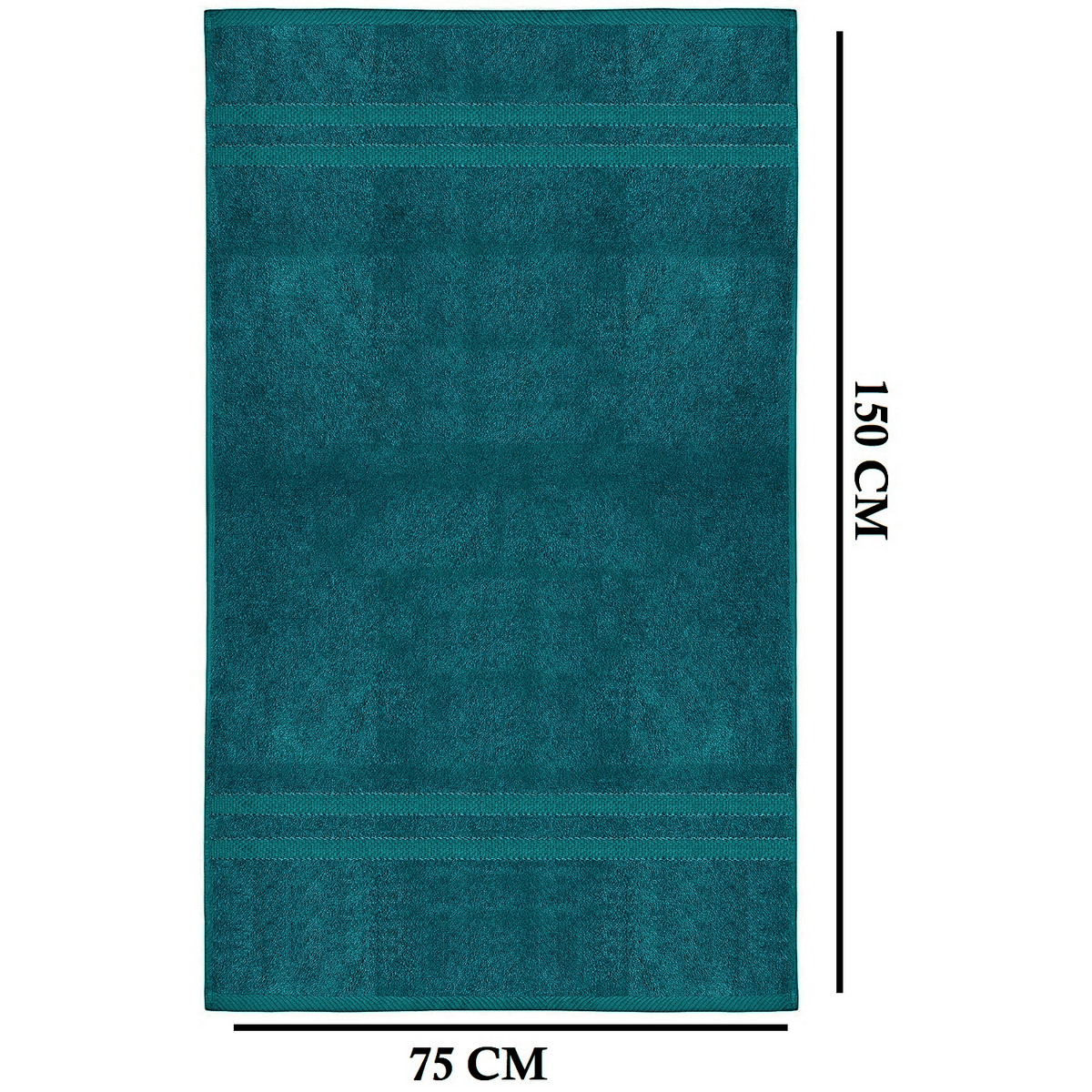 Bath Towel Set with Cotton Terry Cloth and Woven Dobby Border 4 Pack - Image 20