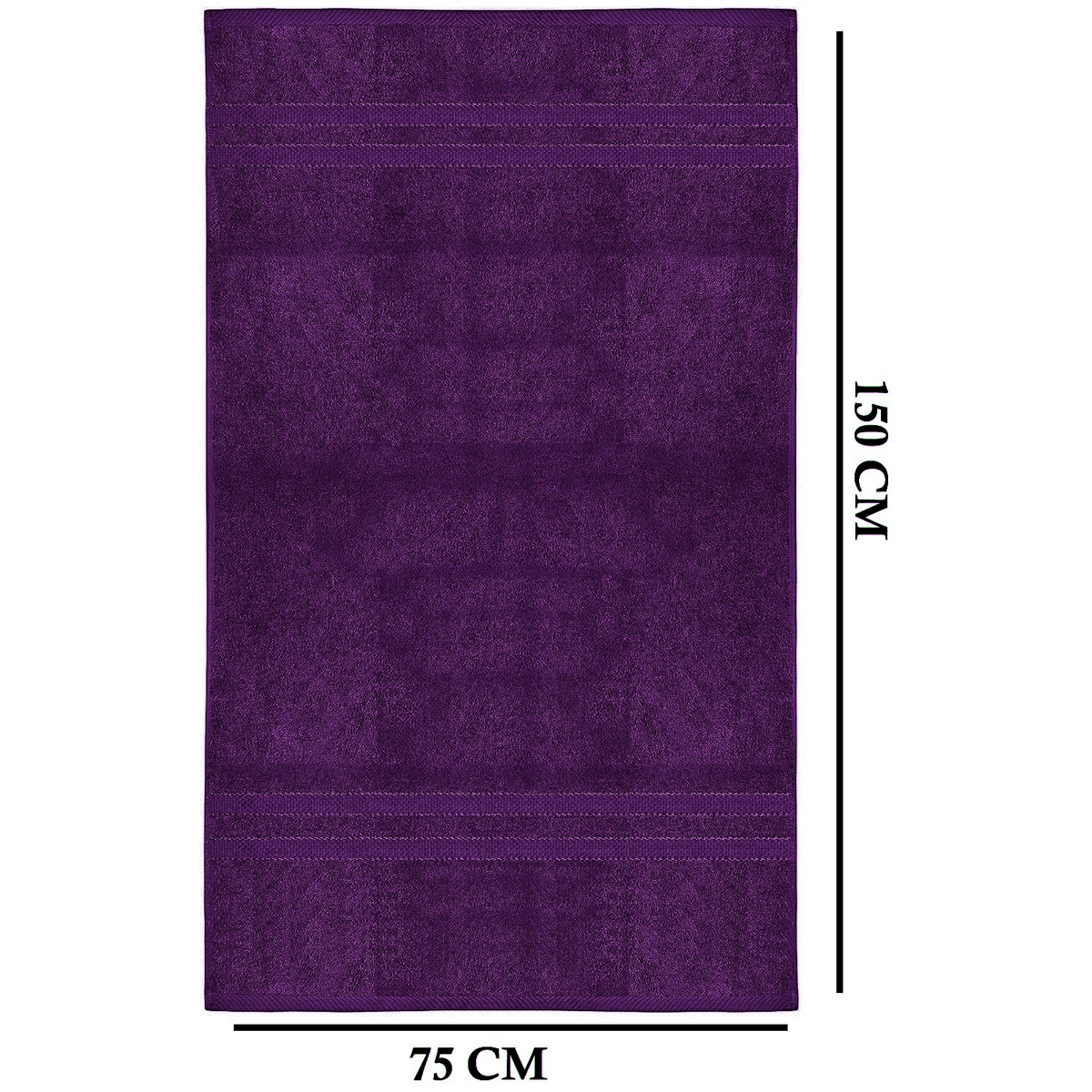 Bath Towel Set with Cotton Terry Cloth and Woven Dobby Border 4 Pack - Image 23