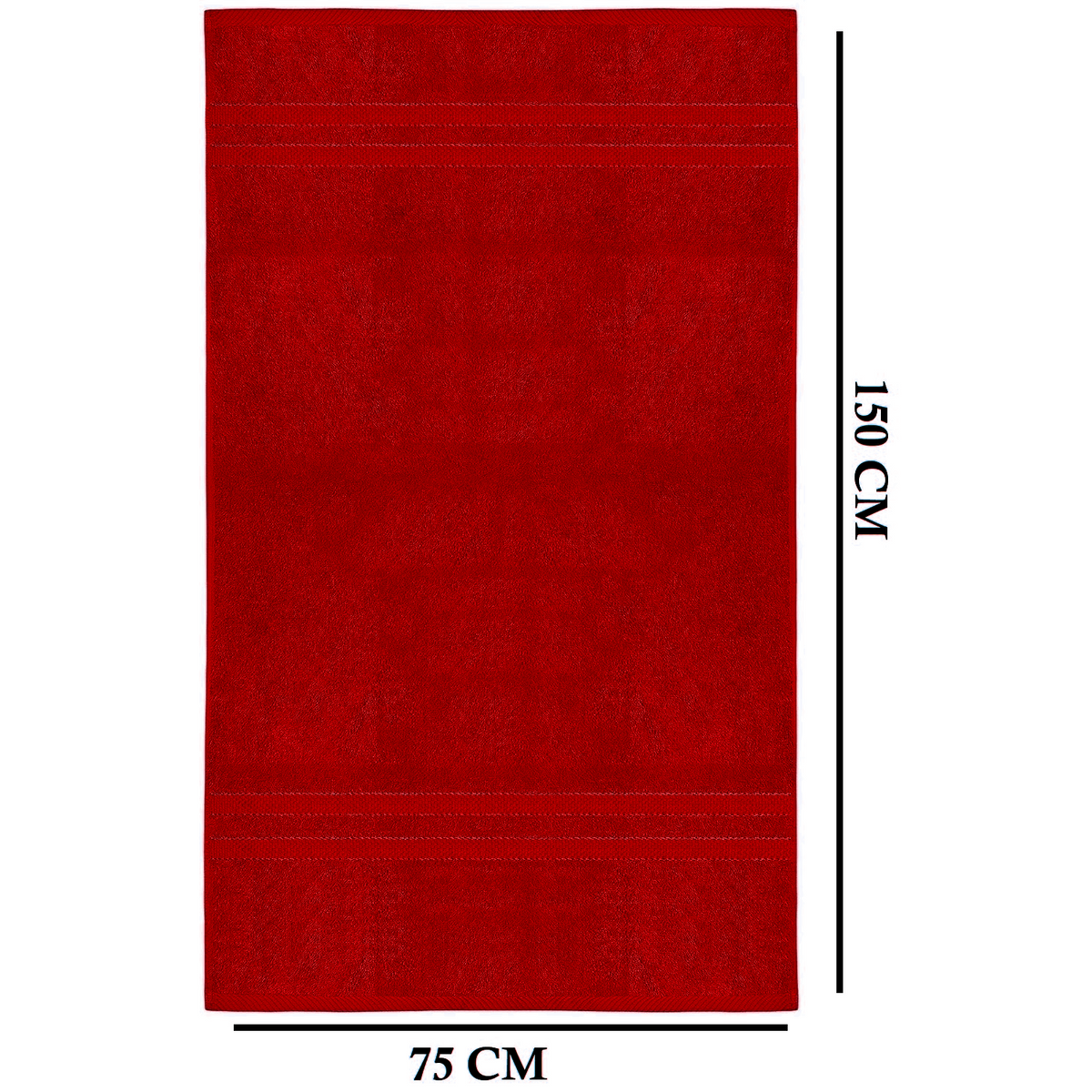 Bath Towel Set with Cotton Terry Cloth and Woven Dobby Border 4 Pack - Image 3